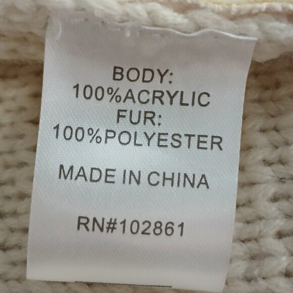 WOMENS DOR DOR COUTURE SHERPA WINTER WHITE SUEDE SWEATER COAT CREAM SIZE M - Picture 9 of 16